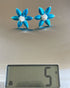 Pure Silver Enamel Blue Flowers 5g (Pack of 2)